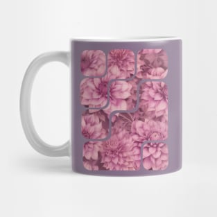 Pink dahlia pattern abstract design Mug